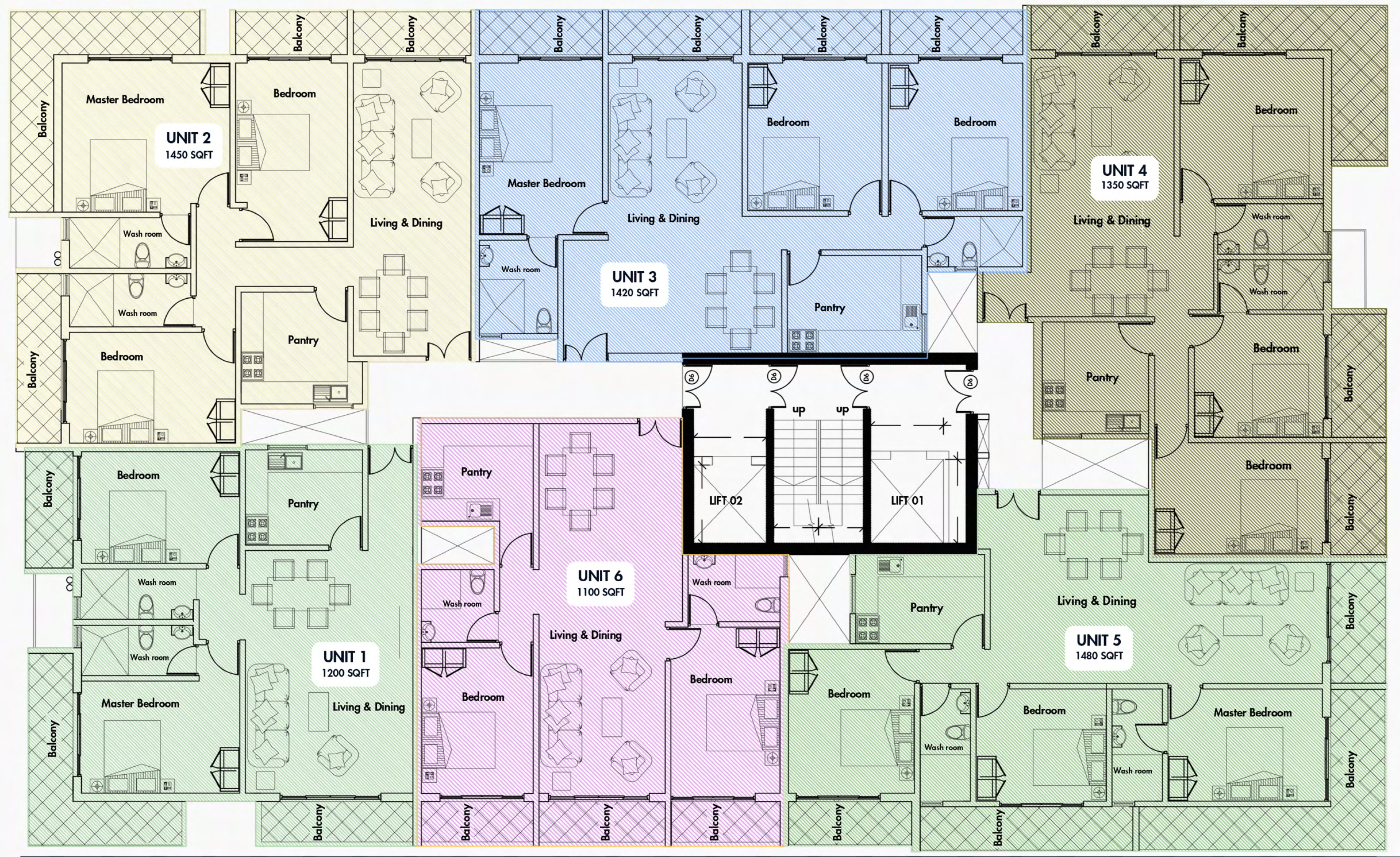 The Finest Residences typical floor plan