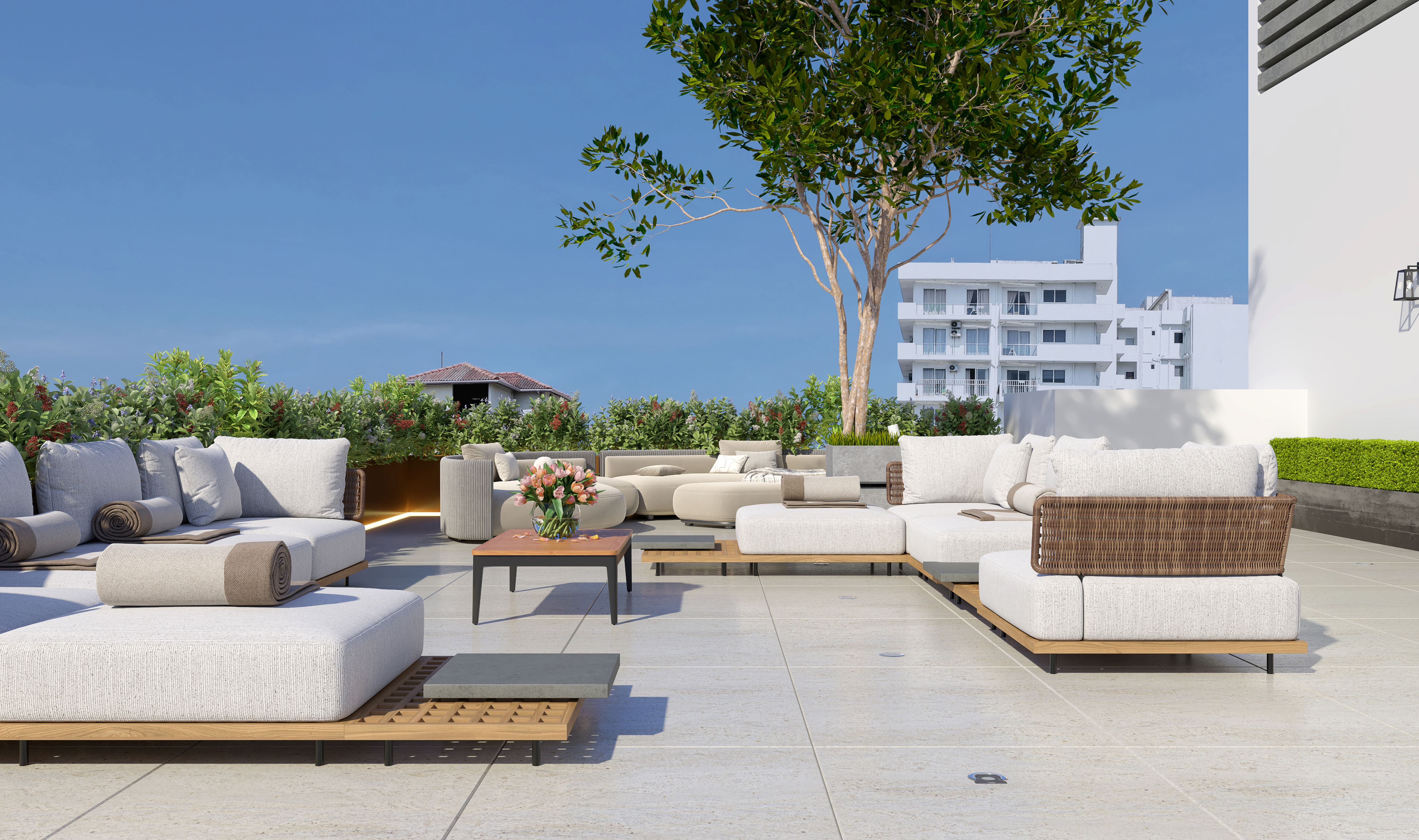 The Finest Residences rooftop terrace lounge